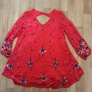 Free People Red Tunic Dress
